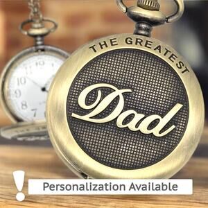Greatest Dad Pocket Watch - Gift for Father’s Day, Birthday, or Christmas